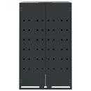 vidaXL antracit acél tároló 4 szemeteskukához 276 x 79 x 117 cm