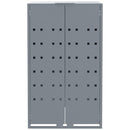 vidaXL szürke acél kerekes tároló 2 szemeteskukához 138 x 79 x 117 cm