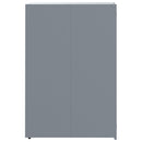 vidaXL szürke acél kerekes tároló 3 szemeteskukához 207 x 79 x 117 cm