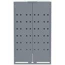 vidaXL szürke acél kerekes tároló 6 szemeteskukához 414 x 79 x 117 cm