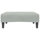 vidaXL világosszürke bársony lábzsámoly 77x55x31 cm