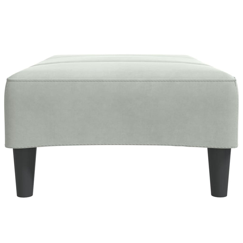 vidaXL világosszürke bársony lábzsámoly 77x55x31 cm