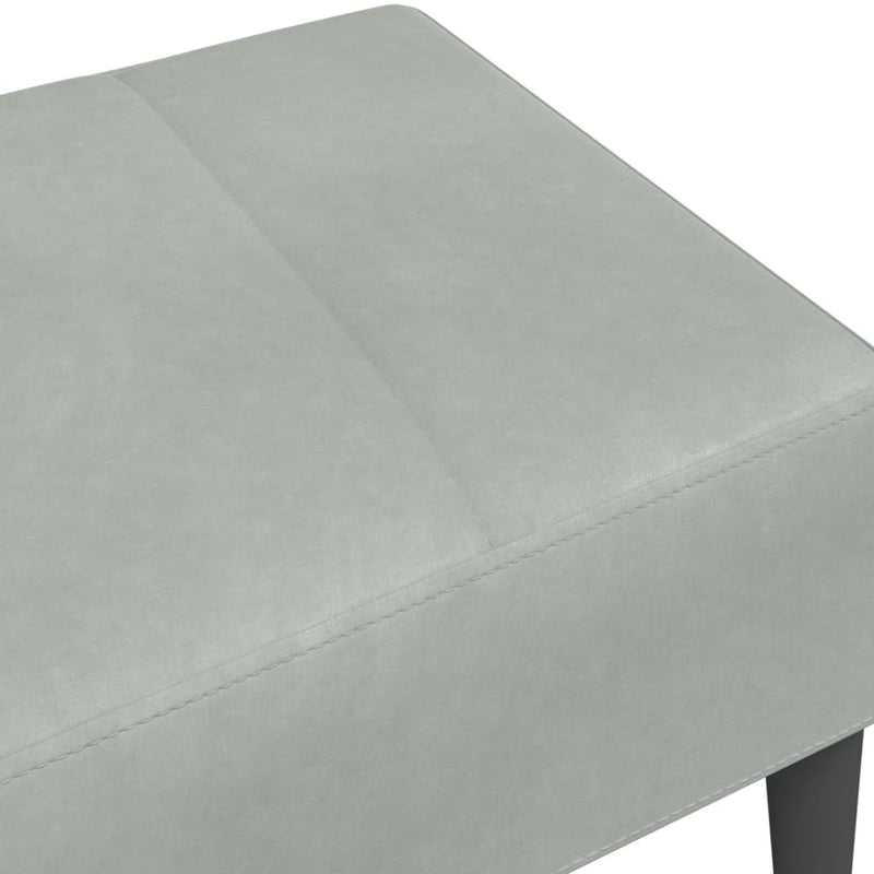 vidaXL világosszürke bársony lábzsámoly 77x55x31 cm