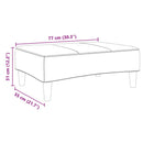 vidaXL sötétszüke bársony lábzsámoly 77x55x31 cm