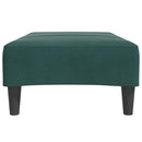 vidaXL sötétzöld bársony lábzsámoly 77x55x31 cm