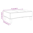 vidaXL fekete bársony lábzsámoly 77x55x31 cm