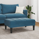 vidaXL kék bársony lábzsámoly 77x55x31 cm