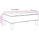 vidaXL világosszürke bársony lábzsámoly 77x55x31 cm