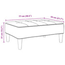 vidaXL fekete bársony lábzsámoly 77x55x31 cm