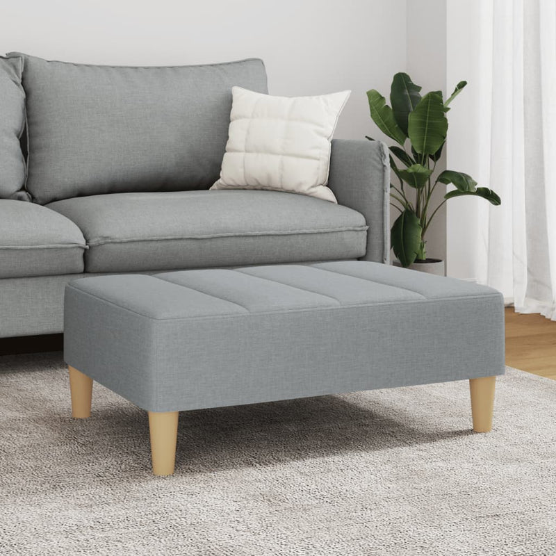 vidaXL világosszürke szövet lábzsámoly 77x55x31 cm