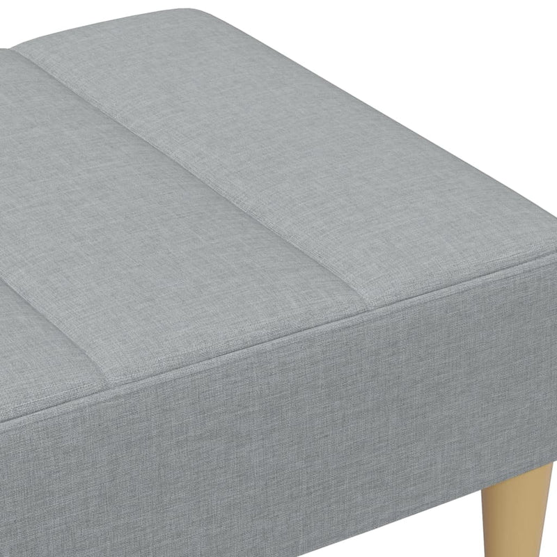 vidaXL világosszürke szövet lábzsámoly 77x55x31 cm