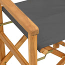 vidaXL 2 db szürke tömör tíkfa összecsukható rendezői szék