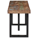 vidaXL tömör újrahasznosított fa és acél pad 160 cm