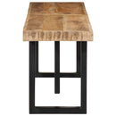 vidaXL tömör nyers mangófa és acél pad 160 cm