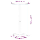 vidaXL kerti állítható magasságú alumínium bárasztal Ø59,5x70/114,5 cm