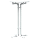 vidaXL fehér étkezőasztal szerelt fa és acél Ø60x110 cm