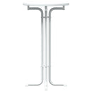 vidaXL fehér étkezőasztal szerelt fa és acél Ø60x110 cm