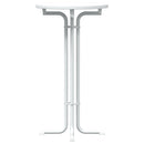 vidaXL fehér étkezőasztal szerelt fa és acél Ø60x110 cm