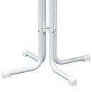 vidaXL fehér étkezőasztal szerelt fa és acél Ø60x110 cm