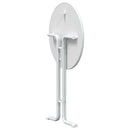 vidaXL fehér étkezőasztal szerelt fa és acél Ø80 x 110 cm