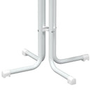 vidaXL fehér étkezőasztal szerelt fa és acél Ø80 x 110 cm