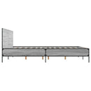 vidaXL szürke sonoma szerelt fa és fém ágykeret 120 x 200 cm