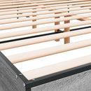 vidaXL szürke sonoma szerelt fa és fém ágykeret 120 x 200 cm