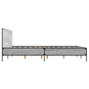 vidaXL szürke sonoma szerelt fa és fém ágykeret 150 x 200 cm