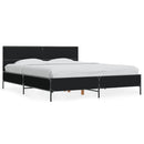 vidaXL fekete szerelt fa és fém ágykeret 160 x 200 cm