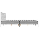 vidaXL szürke sonoma szerelt fa és fém ágykeret 200 x 200 cm