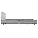 vidaXL szürke sonoma szerelt fa és fém ágykeret 140x190 cm