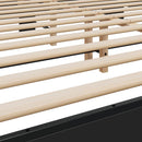 vidaXL fekete szerelt fa és fém ágykeret 180 x 200 cm