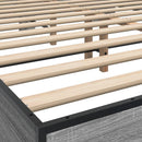 vidaXL szürke sonoma szerelt fa és fém ágykeret 150 x 200 cm
