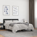 vidaXL fekete szerelt fa és fém ágykeret 120 x 200 cm