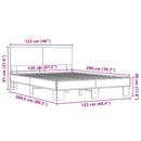 vidaXL barna tölgyszínű szerelt fa és fém ágykeret 120 x 200 cm