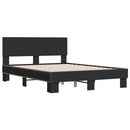 vidaXL fekete szerelt fa és fém ágykeret 120 x 190 cm