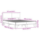 vidaXL sonoma tölgyszínű szerelt fa és fém ágykeret 135 x 190 cm