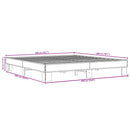 vidaXL sonoma tölgyszínű szerelt fa és fém ágykeret 200 x 200 cm
