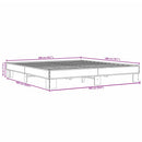 vidaXL szürke sonoma szerelt fa és fém ágykeret 200 x 200 cm