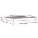 vidaXL barna tölgyszínű szerelt fa és fém ágykeret 200 x 200 cm