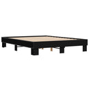 vidaXL fekete szerelt fa és fém ágykeret 150 x 200 cm