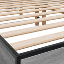 vidaXL szürke sonoma szerelt fa és fém ágykeret 150 x 200 cm