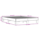 vidaXL barna tölgyszínű szerelt fa és fém ágykeret 150 x 200 cm