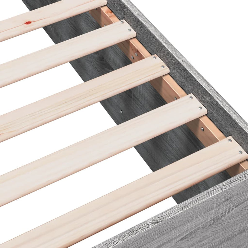 vidaXL sonoma tölgyszínű szerelt fa ágykeret 200 x 200 cm
