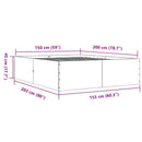 vidaXL betonszürke szerelt fa ágykeret 150 x 200 cm