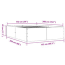 vidaXL barna tölgyszínű szerelt fa ágykeret 150 x 200 cm