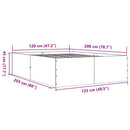 vidaXL füstös tölgy színű szerelt fa ágykeret 120 x 200 cm