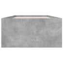 vidaXL betonszürke szerelt fa ágykeret 100 x 200 cm