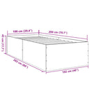 vidaXL barna tölgyszínű szerelt fa ágykeret 100 x 200 cm