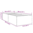 vidaXL sonoma tölgyszínű szerelt fa ágykeret 90 x 200 cm